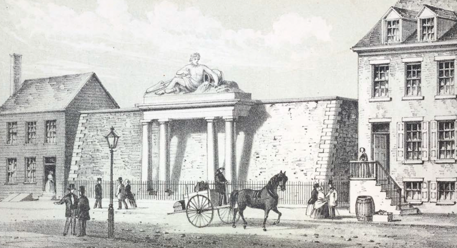 Manhattan Company Reservoir on Chambers Street, 1825